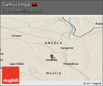 Shaded Relief Panoramic Map of Samuconga