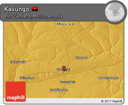 Physical 3D Map of Kavungo