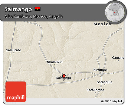 Shaded Relief 3D Map of Saimango