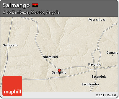 Shaded Relief 3D Map of Saimango