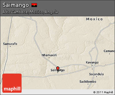 Shaded Relief 3D Map of Saimango