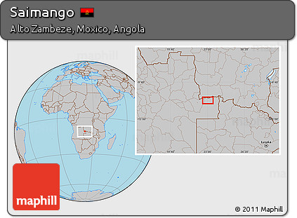 Gray Location Map of Saimango