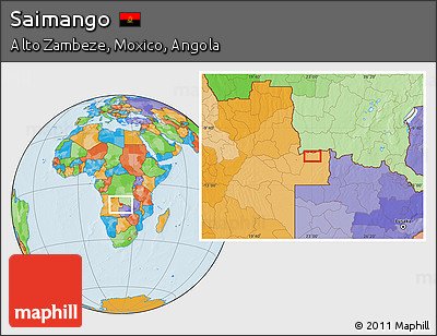 Political Location Map of Saimango