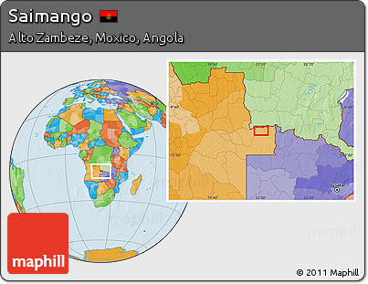 Political Location Map of Saimango