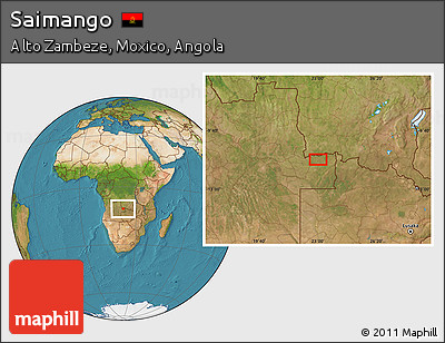 Satellite Location Map of Saimango