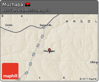 Shaded Relief Map of Muchapa