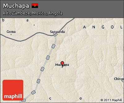 Shaded Relief Map of Muchapa