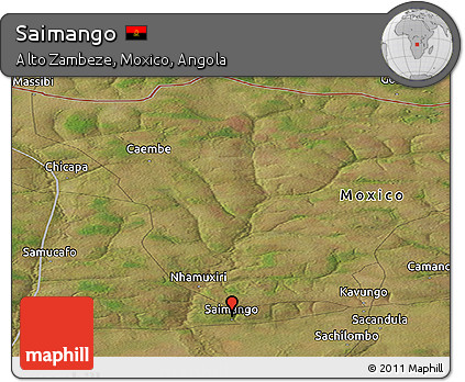 Satellite Panoramic Map of Saimango
