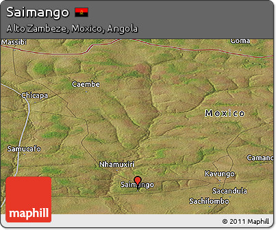 Satellite Panoramic Map of Saimango