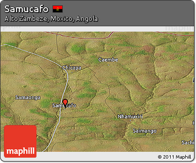 Satellite Panoramic Map of Samucafo