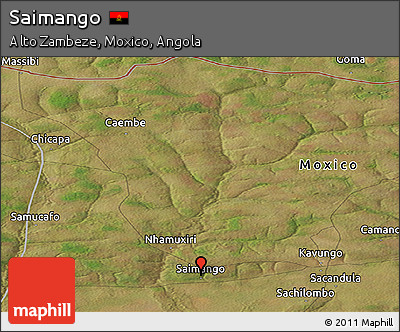 Satellite Panoramic Map of Saimango