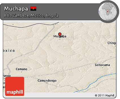 Shaded Relief Panoramic Map of Muchapa