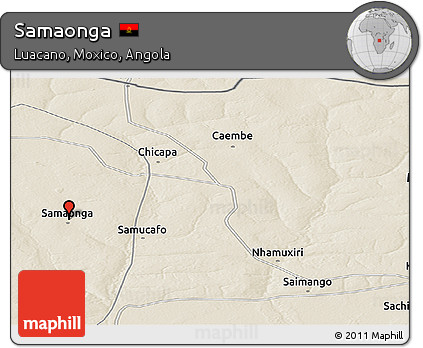 Shaded Relief Panoramic Map of Samaonga