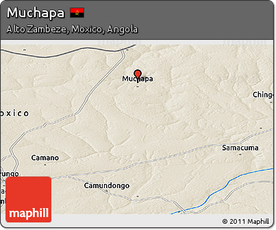 Shaded Relief Panoramic Map of Muchapa