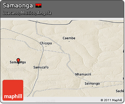 Shaded Relief Panoramic Map of Samaonga