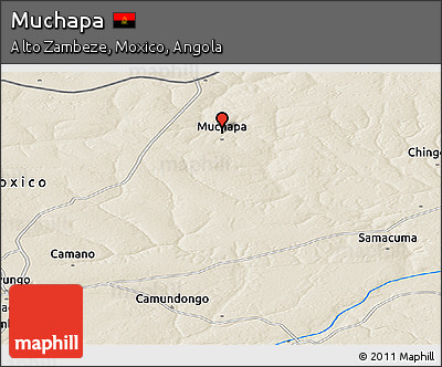 Shaded Relief Panoramic Map of Muchapa