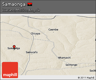 Shaded Relief Panoramic Map of Samaonga