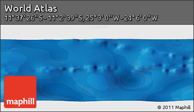 Political Panoramic Map of the Area around 11° 20' 3" S, 24° 34' 30" W