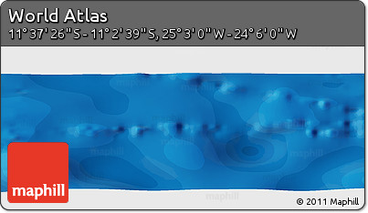 Political Panoramic Map of the Area around 11° 20' 3" S, 24° 34' 30" W
