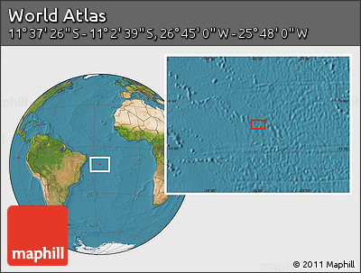 Satellite Location Map of the Area around 11° 20' 3" S, 26° 16' 29" W