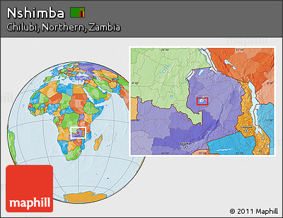 Political Location Map of Nshimba