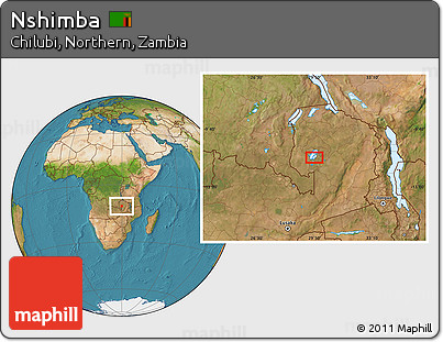 Satellite Location Map of Nshimba