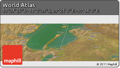 Satellite Panoramic Map of the Area around 11° 20' 3" S, 29° 49' 30" E