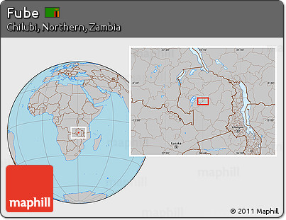 Gray Location Map of Fube