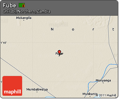 Shaded Relief Map of Fube
