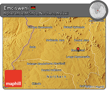 Physical 3D Map of Emcisweni