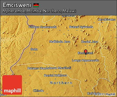 Physical 3D Map of Emcisweni