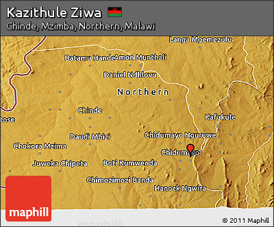 Physical 3D Map of Kazithule Ziwa