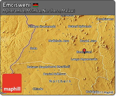 Physical 3D Map of Emcisweni