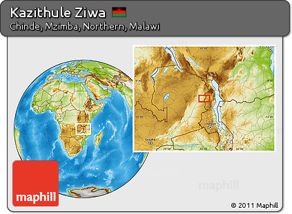 Physical Location Map of Kazithule Ziwa