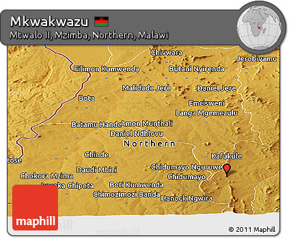 Physical Panoramic Map of Mkwakwazu