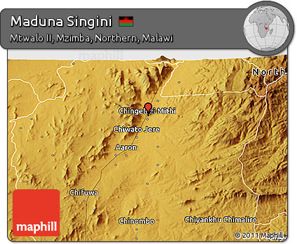 Physical 3D Map of Maduna Singini