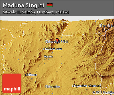 Physical 3D Map of Maduna Singini