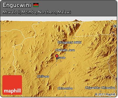 Physical 3D Map of Engucwini