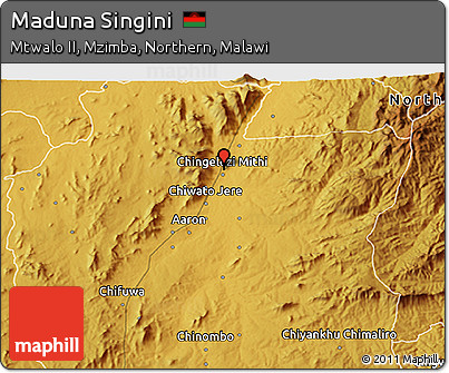Physical 3D Map of Maduna Singini