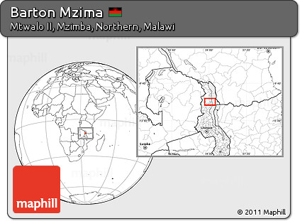 Blank Location Map of Barton Mzima