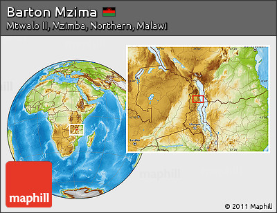 Physical Location Map of Barton Mzima