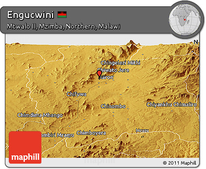 Physical Panoramic Map of Engucwini