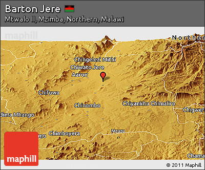 Physical Panoramic Map of Barton Jere