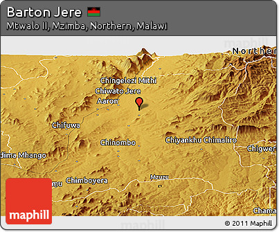 Physical Panoramic Map of Barton Jere