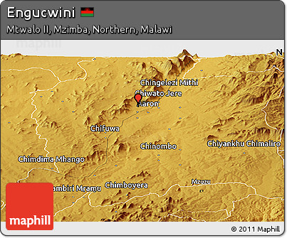 Physical Panoramic Map of Engucwini