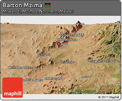 Satellite Panoramic Map of Barton Mzima