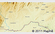 Physical 3D Map of the area around 11° 20' 3" S, 35° 46' 29" E