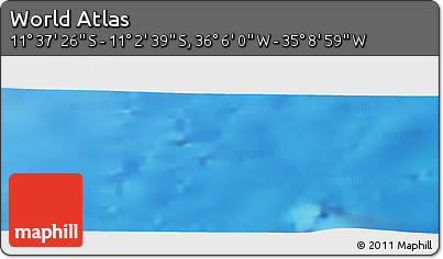 Physical Panoramic Map of the Area around 11° 20' 3" S, 35° 37' 30" W