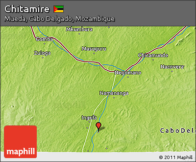Physical 3D Map of Chitamire