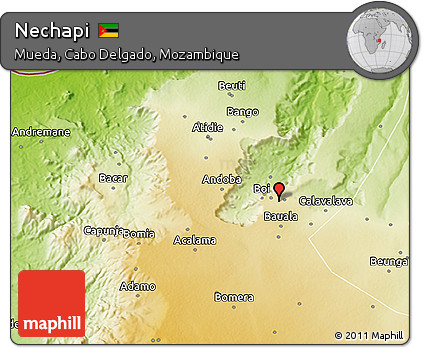 Physical 3D Map of Nechapi